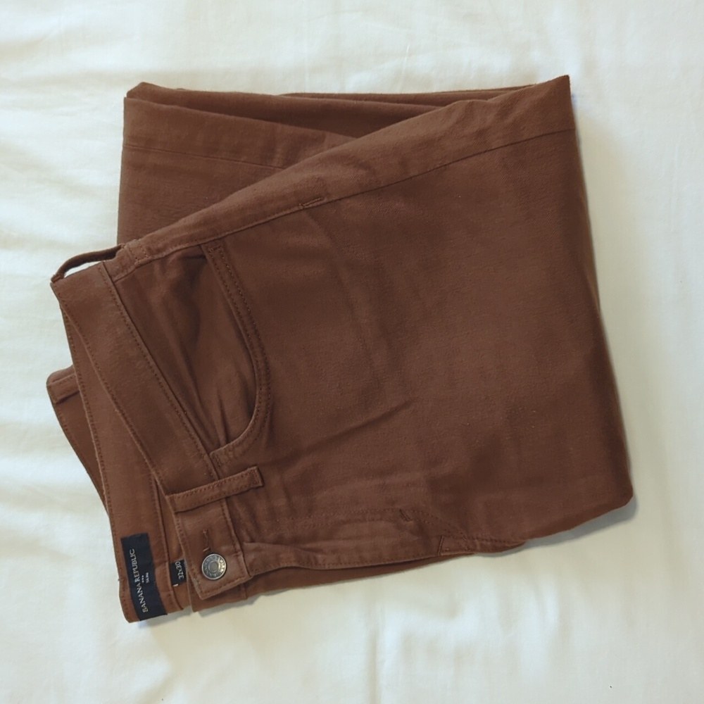 Brown banana Republic slime jeans